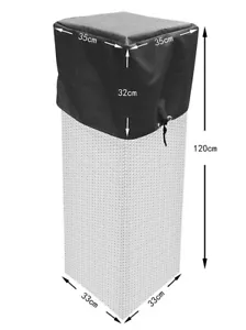 Feuersäule Bioethanol Schutzhaube Schutzhülle Abdeckhaube Rattan - Bild 1 von 1