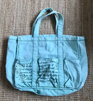 LTD Edition Abercrombie & Fitch Large Canvas Shopper Bag in Vintage wash Green - Image 1 of 4