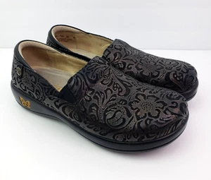Alegria Keli Womens Size EU 38 US 8-8.5 Black Bronze Slip On Clog Shoes Kel-184 - Picture 1 of 12
