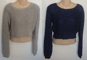 Womens AEROPOSTALE Bethany Mota Long Sleeve Cropped Sweater NWT #8006 - Bild 1 von 4