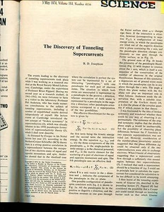BD Josephson, The Discovery of Tunneling Currents - Picture 1 of 2