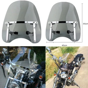 Motorcycle Windshield Windscreen 7/8''1'' for Harley Sportster Dyna Universal - Picture 1 of 14