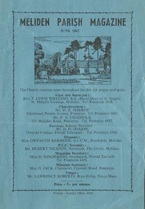 Meliden Parish Magazine - June 1967 - Prestatyn - North Wales - Vintage - VGC. - Bild 1 von 1