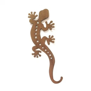 Gecko Wall Art Rusted Metal Silhouette Decor Outdoor Indoor Decorations - Picture 1 of 1