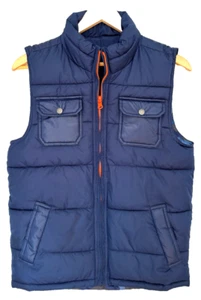 Boys GAP Kids Size XL Blue Camouflage Reversible Puffer Vest - Picture 1 of 7