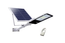 Faro led lampione stradale 200W luce fredda pannello solare staffa crepuscolare