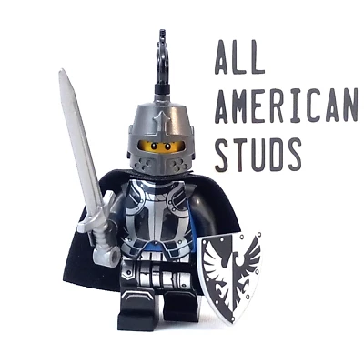 LEGO Castle Black Falcon Knight Minifigure 21325 Kingdoms 10223 10305 Armor - Image 1 of 4