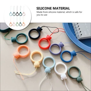 10 Pcs Phone Case Ring Buckle Lanyard Cellphone Wrist Adorable Finger Silicone - Zdjęcie 1 z 12