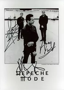 Autografo Depeche Mode Andrew Fletcher Dave Gahan Martin Gore Autografo Andy - Foto 1 di 1