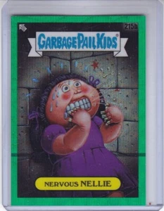NERVOUS NELLIE 2023 TOPPS CHROME GARBAGE PAIL KIDS OS6 GREEN WAVE #041/299 - Picture 1 of 2