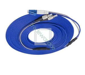 LC to FC Single Mode SM 9/125 Duplex Indoor Armored Cable Fiber Patch Cord 20M - Afbeelding 1 van 1