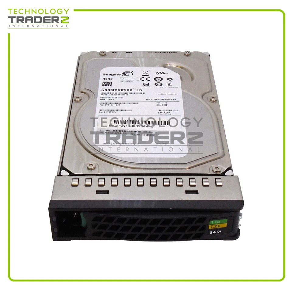 105-000-220 EMC 1TB SATA 7.2K HDD for VNX Control Station 118032844 01 *Pulled* - Image 1 of 1
