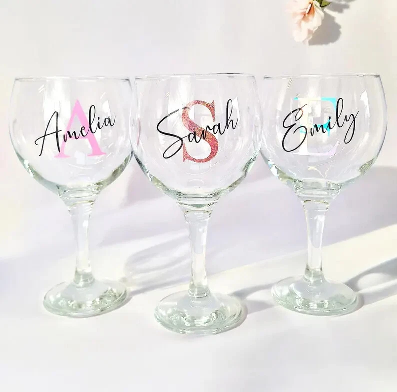 Personalised Gin Glass Christmas Secret Santa Birthday Gift For Her Women Bestie - Image 1 of 4