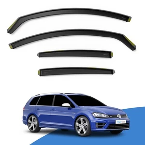 VW GOLF MK7 2013-2019 5 Door Estate Wind Deflectors 4pc Edgevisors Tinted - Picture 1 of 9