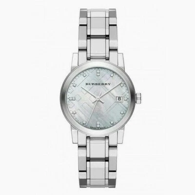 Nuevo reloj para mujer Burberry BU9125 Heritage acero inoxidable 34 mm esfera MOP Foto 1 de 2