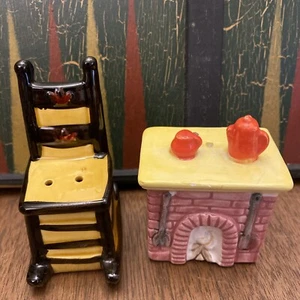 Kamin Schaukelstuhl Salz & Pfefferstreuer Set Vintage Japan 5572 - Bild 1 von 8