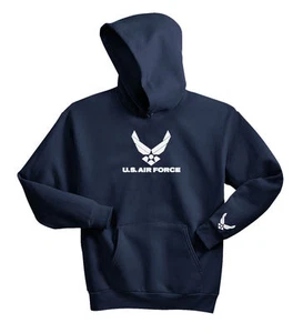 U.S. AIR FORCE HOODIE SWEAT SHIRT HOODY USAF MILITARY NAVY BLUE - Picture 1 of 1