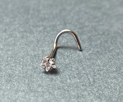 1 peça anel de parafuso de nariz de aço cirúrgico com conjunto de pinos estrela gema 18g, 20g - escolha a cor - Imagem 1 de 4