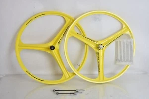 NOS NIB vuelta grimeca magnesium mtb wheelset ! 26' 559x22 ! rare ! YELLOW ! - Picture 1 of 12