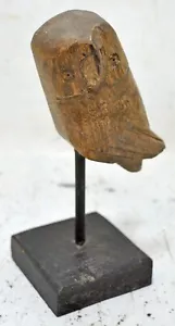 Vintage Holzeule Vogel Figur Original alt handgeschnitzt - Bild 1 von 8
