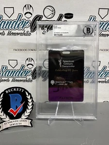 JERRY RICE SIGNED FOOTBALL ACI TAHOE PASS TICKET BADGE ON CARD BECKETT BGS BAS - Picture 1 of 8