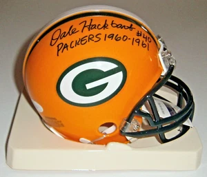 Mini casco firmado por Packers Dale Hackbart con Packers 1960-1961 #40 certificado de autenticidad JSA AUTO - Imagen 1 de 2