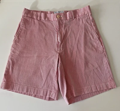 Southern Tide Shorts Mens Size 32 Pink White Seersucker Skipjack Preppy Chino - Image 1 of 4