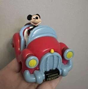 DisneyParks CALIFORNIA MICKEY 1 Vintage Pull Back Action Forward Motion Toy Car  - Picture 1 of 4