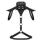 Men's Leather Chest Harness Gothic Costume Gay Interest Fancy Buckles Clubwear