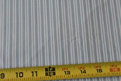 14" Long, Blue & Cream Striped Quilt Cotton, P8540 - Image 1 of 4