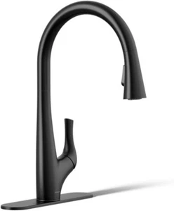 Grifo de cocina extraíble Kohler Bevin (R43210-BL) dos funciones - negro mate - Imagen 1 de 1