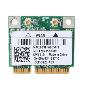 Dual Band Wireless BCM94322HM8L DW1510 Half Mini Pci-e Wifi WLAN Card for DELL - Bild 1 von 8
