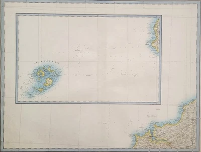 Ordnance Survey – Sheet 8 – 1855 Cruchley Engraved Map – Isles of Scilly & Coast - Image 1 of 4
