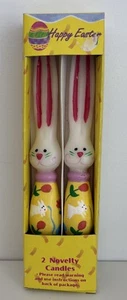 VTG New Easter Bunny Taper Candles Set of 2 - 10” Candles Spring - Picture 1 of 5