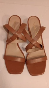 Stuart Weitzman fast nackte Sandale hellbraun 9,5 - Bild 1 von 8