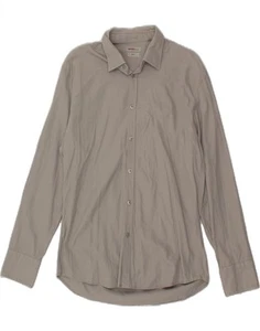 KENZO Mens Slim Fit Shirt Size 41 16 Large Grey Cotton CK29 - Picture 1 of 3