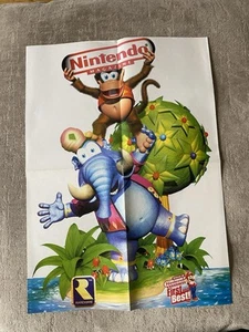 Diddy Kong Doppelseitiges Poster Nintendo 64 N64 Donkey Kong Mario - Bild 1 von 7