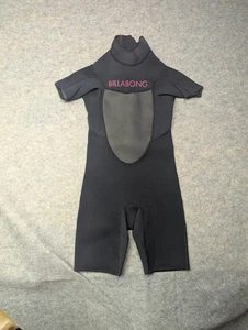 BillaBong Wetsuit Women's Size Small(?) Black Gray Synergy Back Zip Short Sleeve - Picture 1 of 7