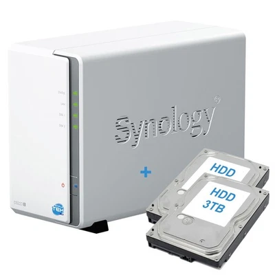 SYNOLOGY DS223J NAS 2-Bay Dual HDD 6TB (2x3TB) SATA Ethernet LAN IP - Image 1 of 4