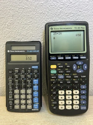 Texas Instruments TI-83 Ti-36x Plus Black Graphing Calculator Solar Scientific - Image 1 of 4