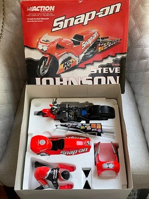 ACTION SNAP-ON STEVE JOHNSON RACING 2001 PRO STOCK BIKE LIMITED DIECAST IN BOX - Image 1 of 4