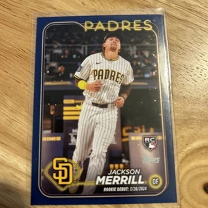 Serie Actualización Topps 2024 - Debut Novato Jackson Merrill #US169 Azul Real (RC) - Imagen 1 de 1