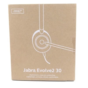 Jabra Evolve2 30 Wired USB Headset Black Mono Over the Ear Headphones - Afbeelding 1 van 5
