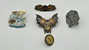VTG Harley Davidson Pins Lot Of 5 Motorcycle Jacket Vest Backpack Bag  Lapel Hat - Picture 1 of 7