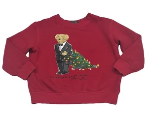 Polo Ralph Lauren Red Crewneck Sweater Boys Size S (5) Christmas Tree - Picture 1 of 6