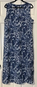 Rip Rock Hawaii Maxikleid Damen mittelblau Blumen ärmellos Taschen Strand - Bild 1 von 7