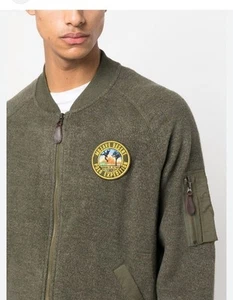 Genuine Polo Ralph Lauren Brush Fleece Bomber Jacket - Green M - Picture 1 of 10