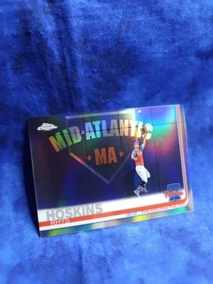 2019 Topps Chrome - Image Variation Rhys Hoskins #195 At Wall - Image 1 of 3