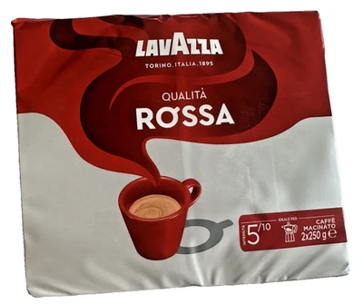 LAVAZZA Qualita Rossa café ladrillo, 2 x 250 g 500 g (1 paquete)-bb 11/2026 Foto 1 de 2