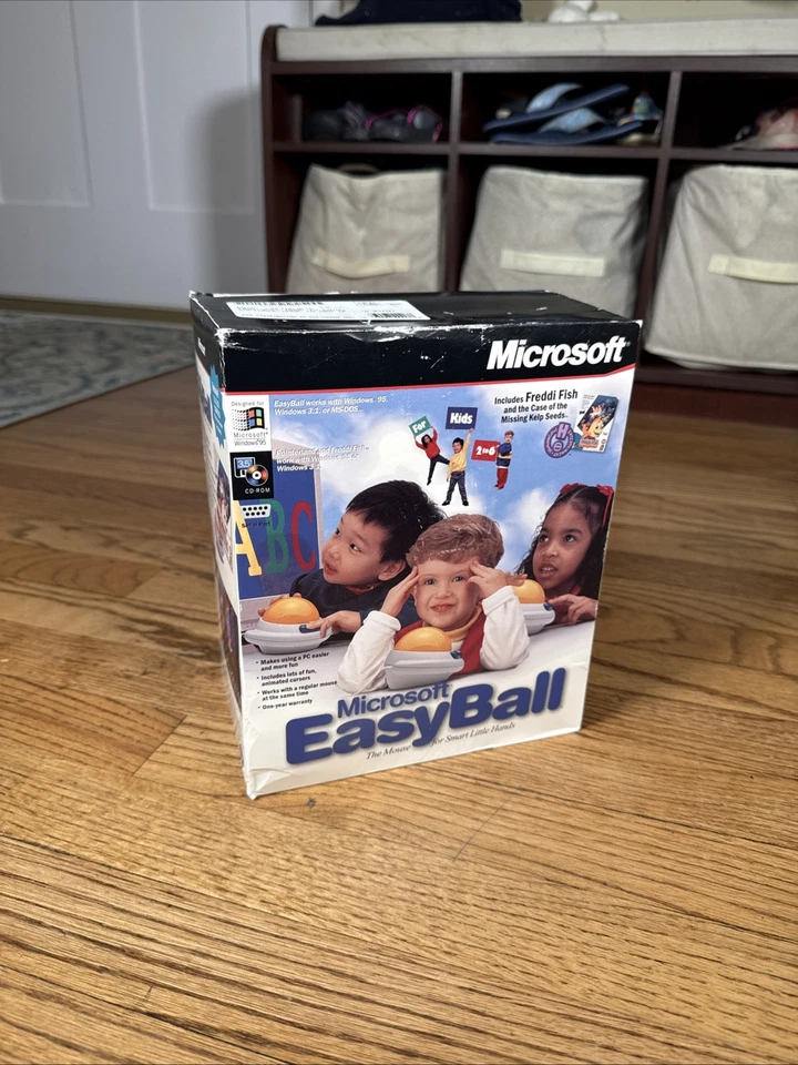 NEW Vintage Microsoft Easyball Children’s Mouse Windows 95 OPEN BOX - Image 1 of 4
